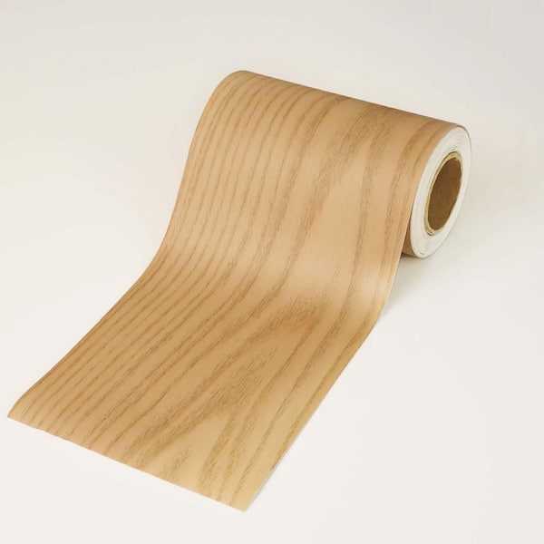 Natural Light Brown Wood Grain Peel & Stick Wallpaper Border Self-Adhesive Vinyl Contact Paper for Bedroom, Accent Walls