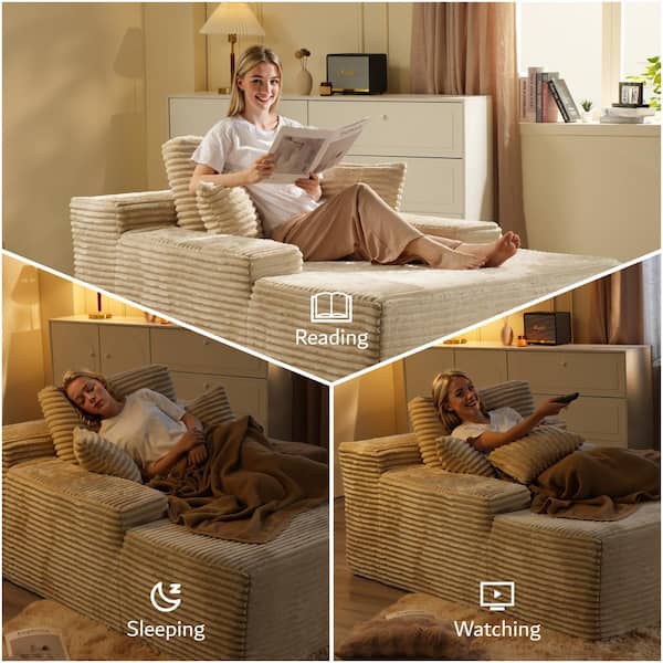 Acme Furniture WINDAN SOFA ベージュ Amazon.com: Acme Vendome Sofa with 5 Pillows in Champagne PU