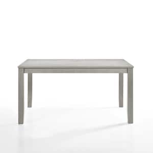 35.4 in. Gray Wood 4 Legs Dining Table (Seat of 6)