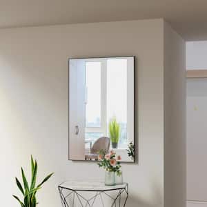 24 in. W x 36 in. H Rectangular Aluminium Framed Wall Mounted Bathroom Vanity Mirror