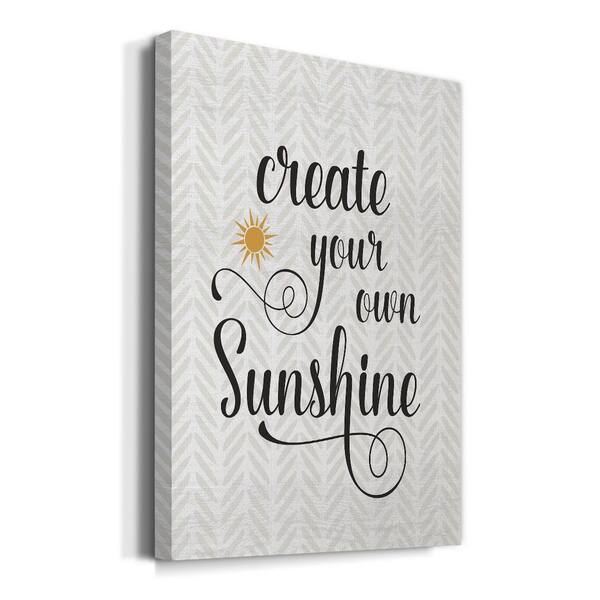 Create Your Own Sunshine Premium Gallery Wrapped Canvas - Ready to Hang, Size: 12 x 18