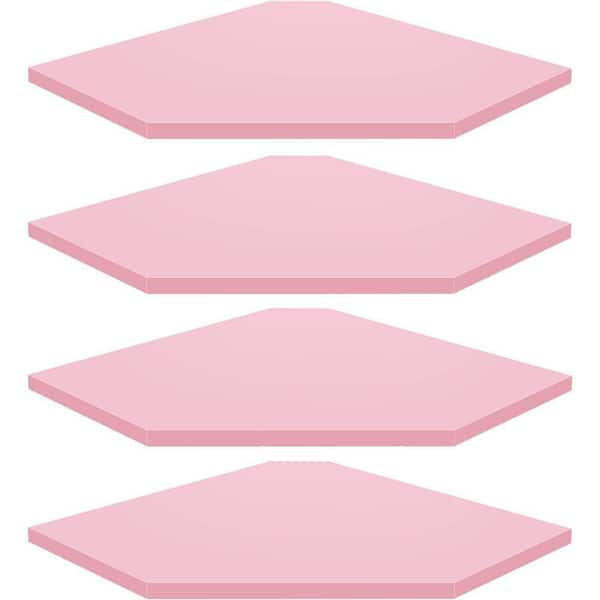 11.81 in. x 1.58 in. x 11. 81 in. White Floating Shelf Decorative Wall Shelf Set of 4