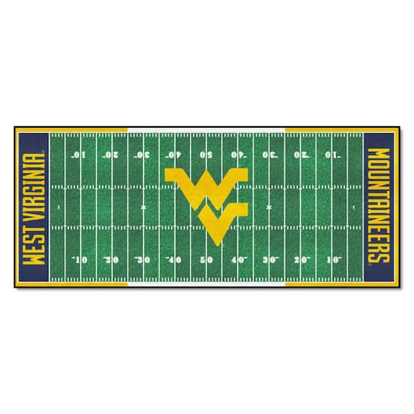 FANMATS West Virginia University 3 ft. x 6 ft. Football Field Rug Runner Rug