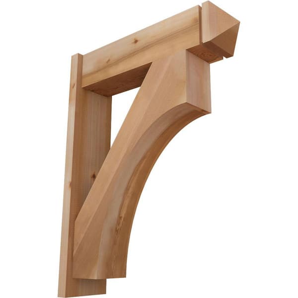 Ekena Millwork 8 in. x 36 in. x 28 in. Westlake Arts and Crafts Smooth Western Red Cedar Outlooker