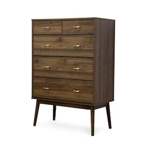 Starla 5-Drawer Columbia Walnut Dresser