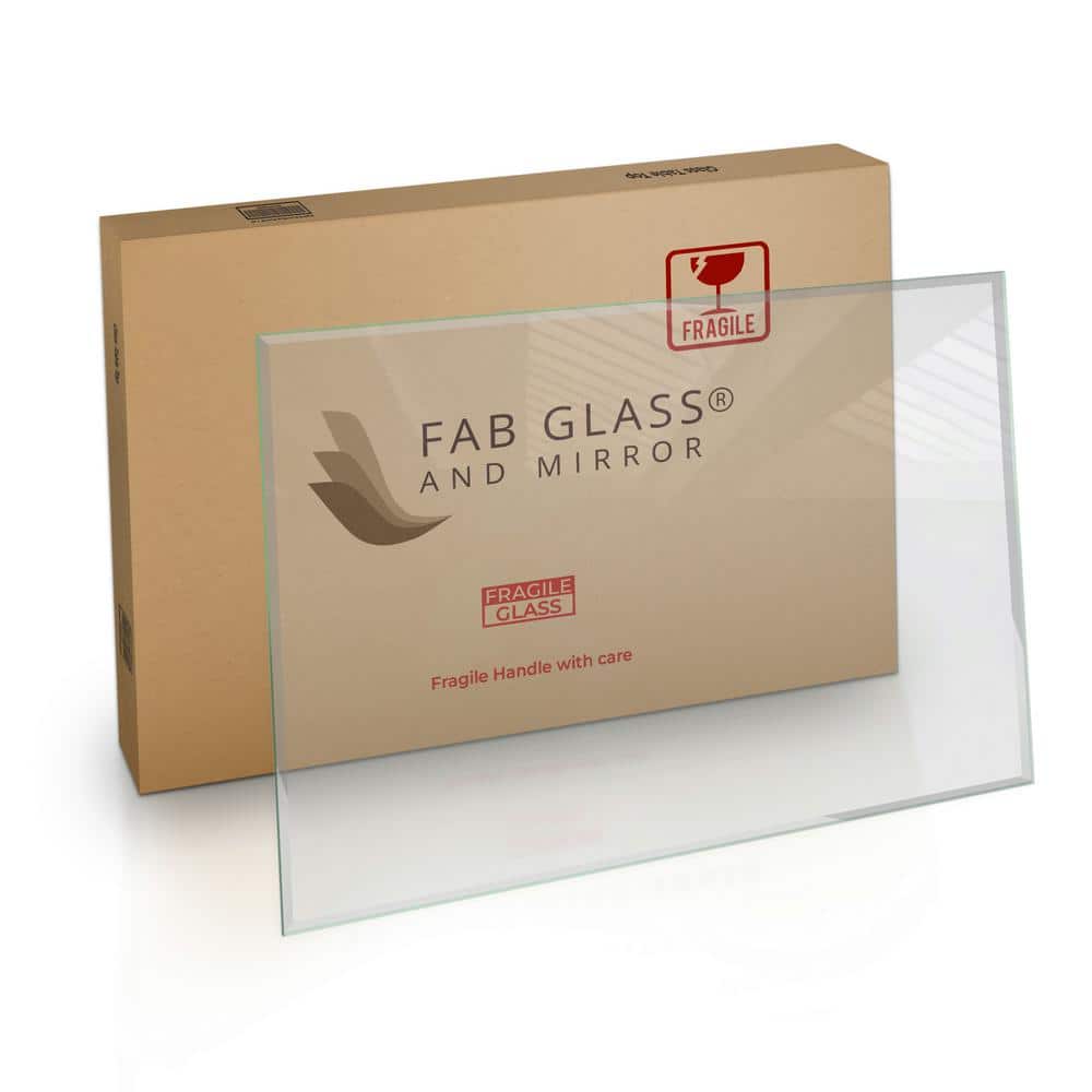 72'' Clear Tempered Glass Rectangle Tabletop with Beveled Edges