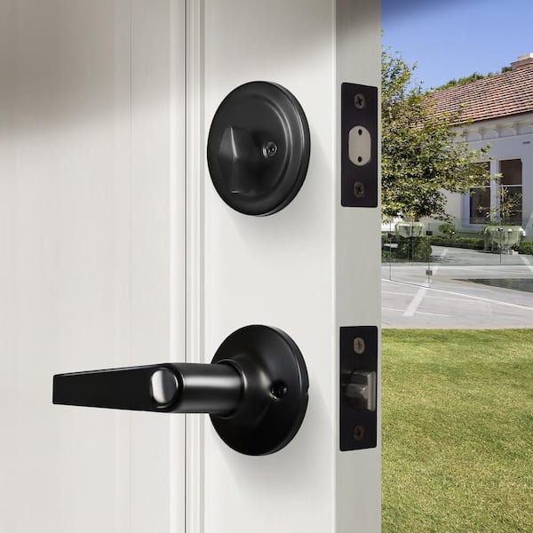 Kingston Oil Rubbed Bronze Entry Lever with Matching Single Cylinder  Deadbolt Combo Packs Keyed Alike (We Key Lock Orders Alike for Free) 