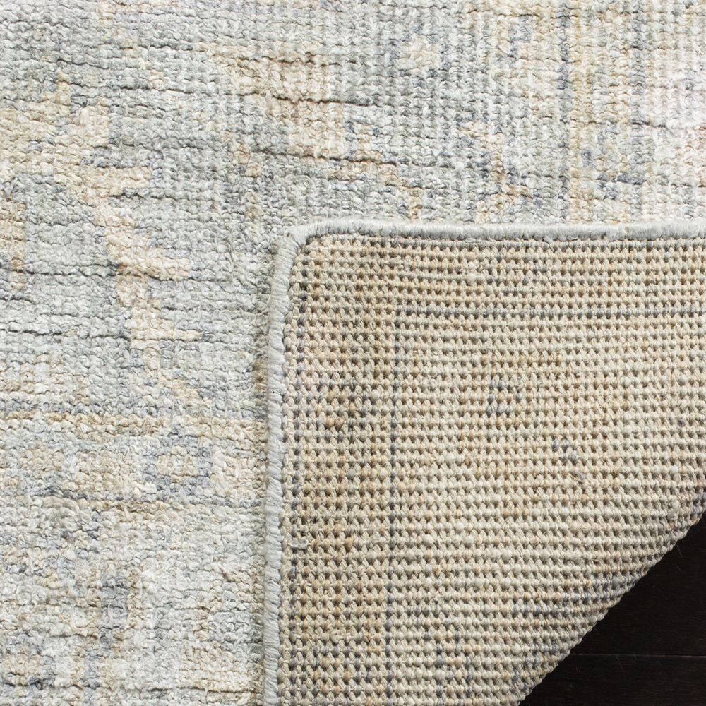 Elysian Light Blue Hand-Knotted Wool & Viscose 5'x8' Area Rug