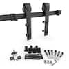 Eightdoors 96 In. Matte Black Sliding Barn Door Hardware And Track Kit ...