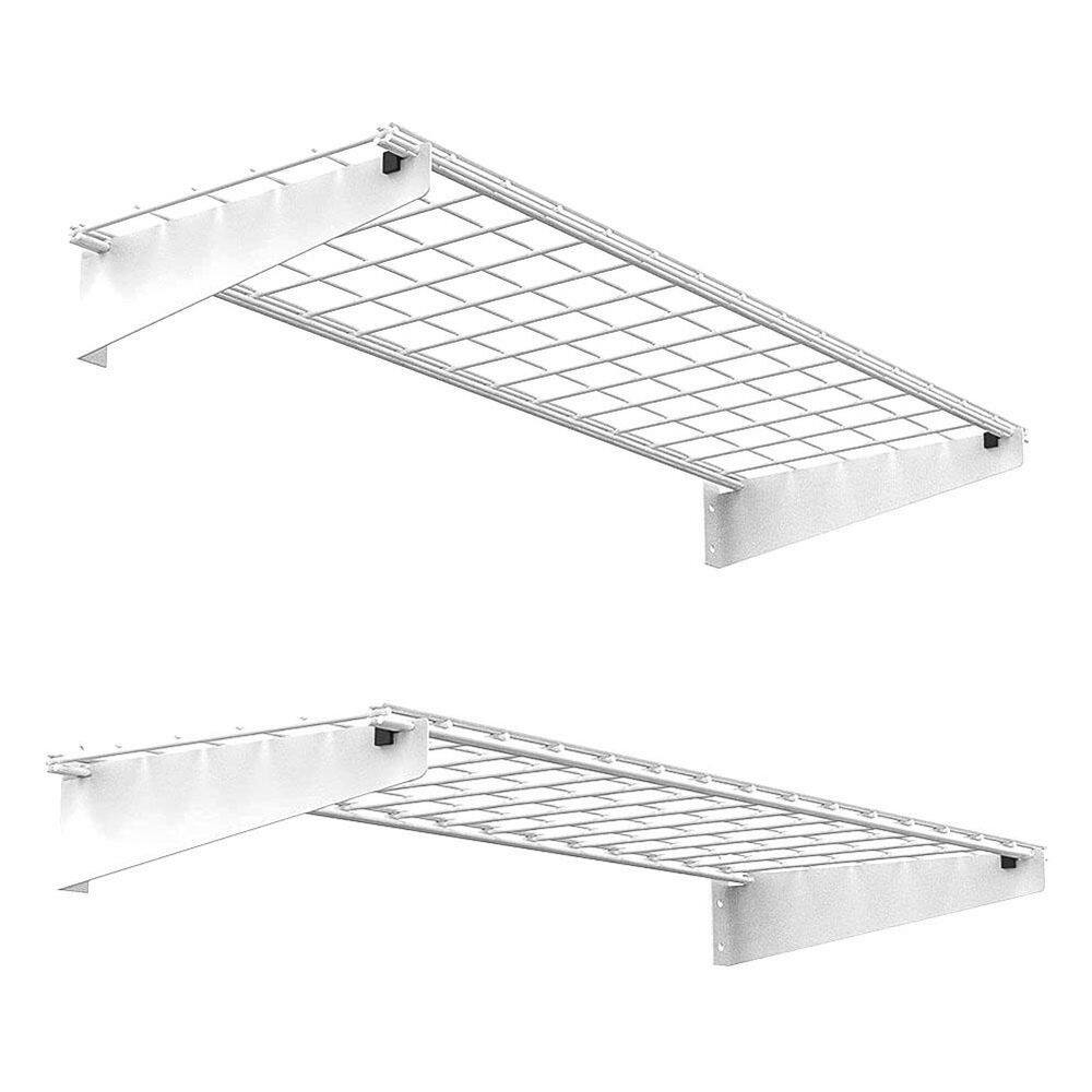 2-Pack White Powder Coated Stainless Steel Heavy Duty Wall Rack with Deck Hooks and Hardware, Max Load 400lb price history on PriceWatchPro