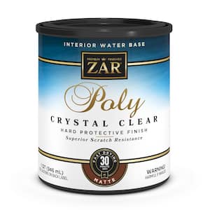 1 qt. Clear Matte Water-Based Interior Polyurethane - Crystal Clear