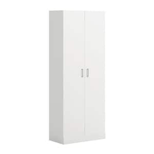 White 60 in. H Accent Storage Cabinet with 4-Shelves