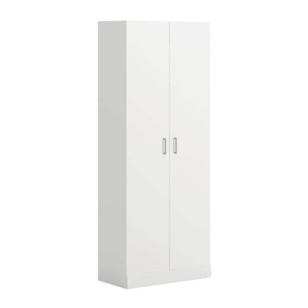 SAUDER White 60 in. H Accent Storage Cabinet with 4-Shelves