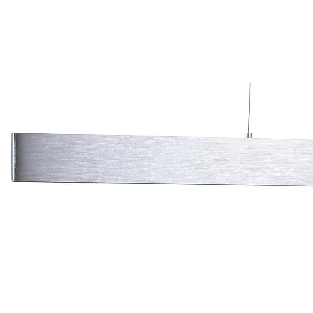Draper 40" Brushed Aluminum Dimmable LED Linear Island Pendant