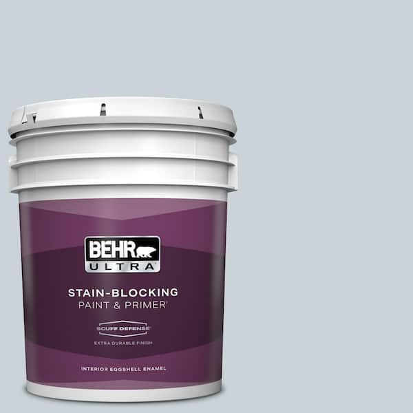 BEHR ULTRA 5 gal. #N480-1 Light Drizzle Extra Durable Eggshell Enamel Interior Paint & Primer