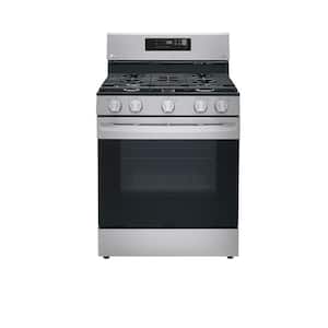 30 in. 5.8 cu.ft. Smart Single Oven Gas Range with EasyClean, Wi-Fi Enabled in. Stainless Steel