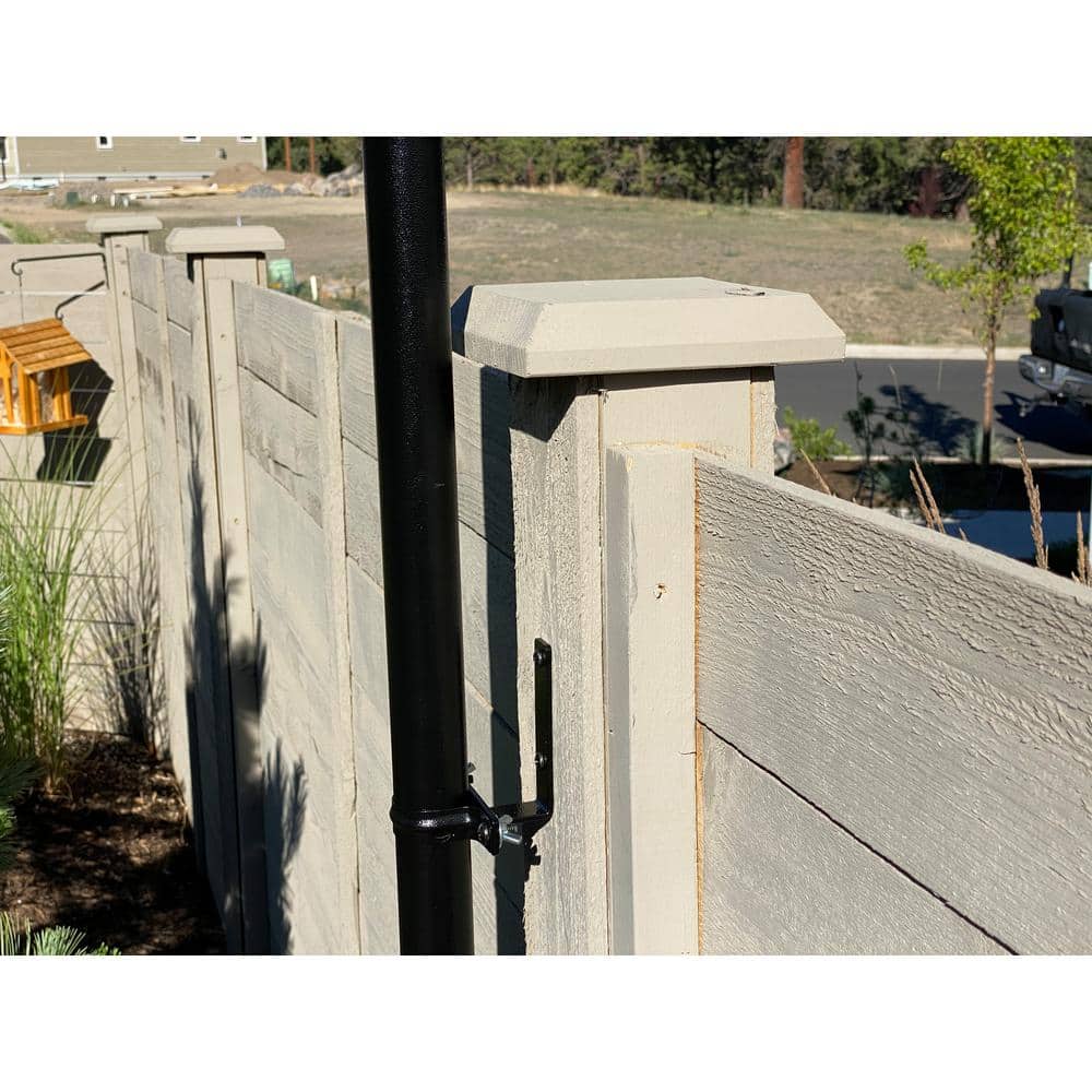 9.5 Feet Black Powder-Coated Steel String Light Pole Stand
