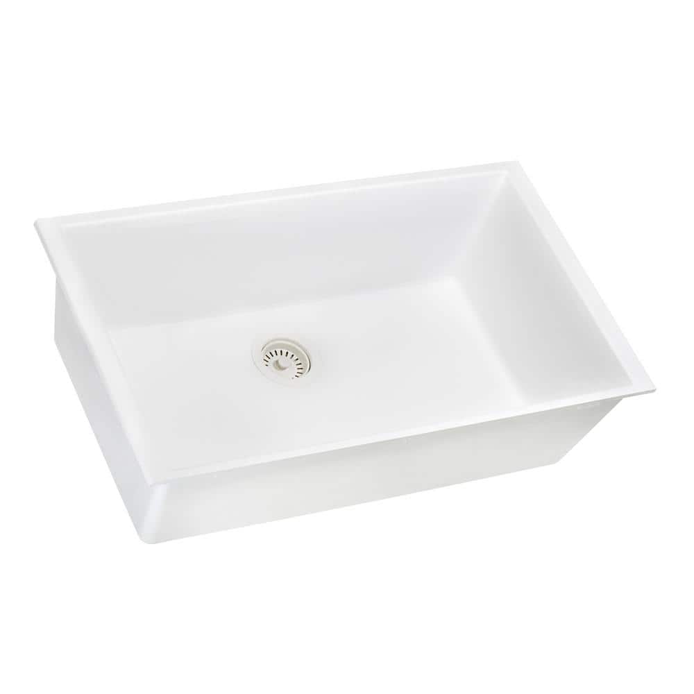 Arctic White Granite Composite Single Bowl Kitchen Sink