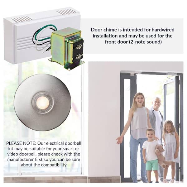 Newhouse Hardware Hardwired Chime Kit with 16-Volt/30VA