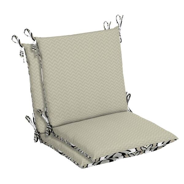 Hampton Bay Driweave 20 X 37 Black And, Outdoor Patio Chair Cushions Home Depot