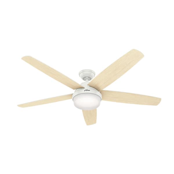 Hunter Salido 60 in. LED Indoor Fresh White Ceiling Fan with Light Kit and Remote