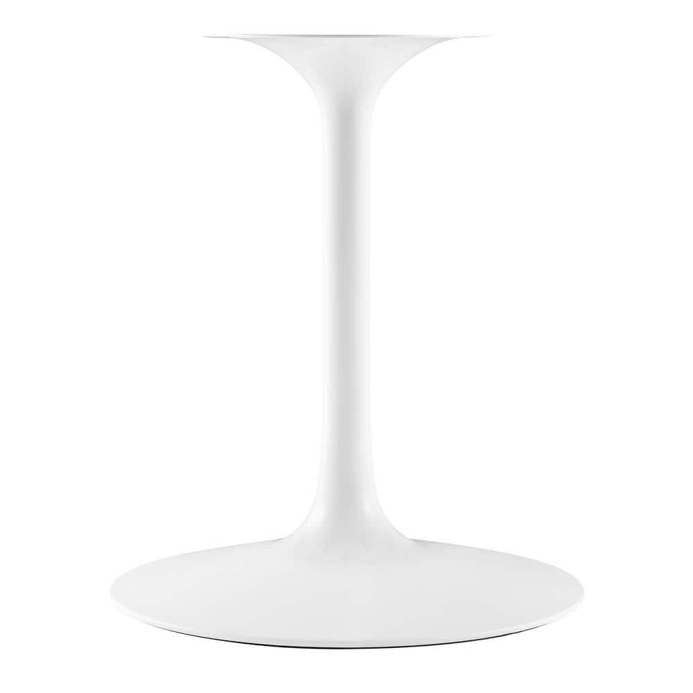Lippa Inspired 54" Round White High Gloss Wood Dining Table