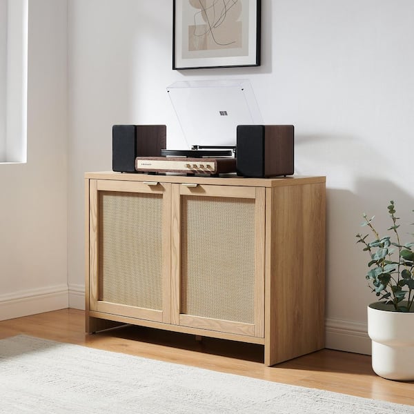 CROSLEY FURNITURE Kenji Ash Vinyl Storage Record Player Stand