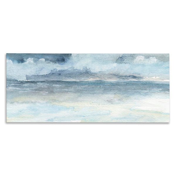 Abstract Cloudy Ocean Waves by Regina Moore Unframed Graphic Art Print Coastal 30 in. x 13 in.