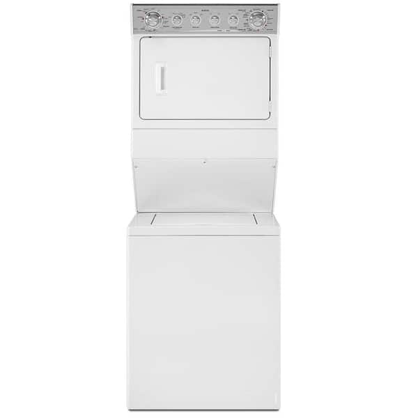 Maytag Stacked 2.5 cu. ft. Washer and 5.9 cu. ft. Electric Dryer in White