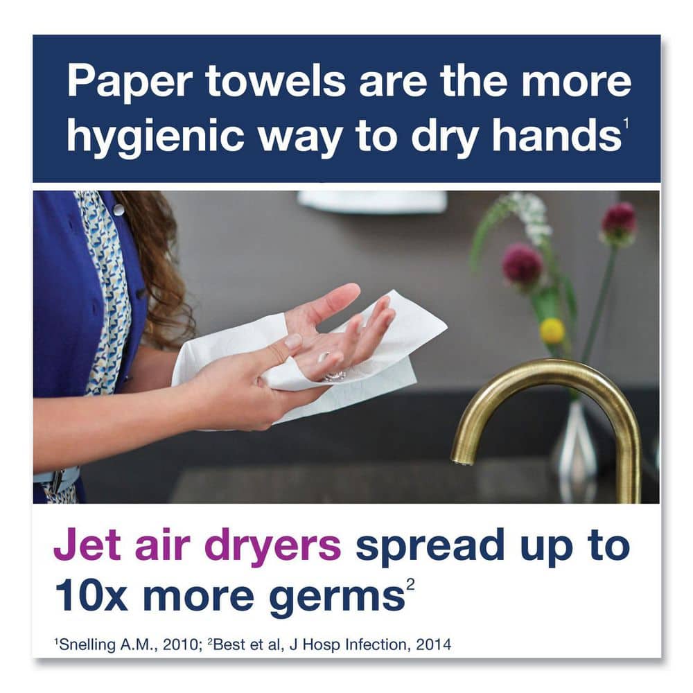 Tork Advanced White Multifold Hand Towels, 1-Ply, 250 Sheets per Pack