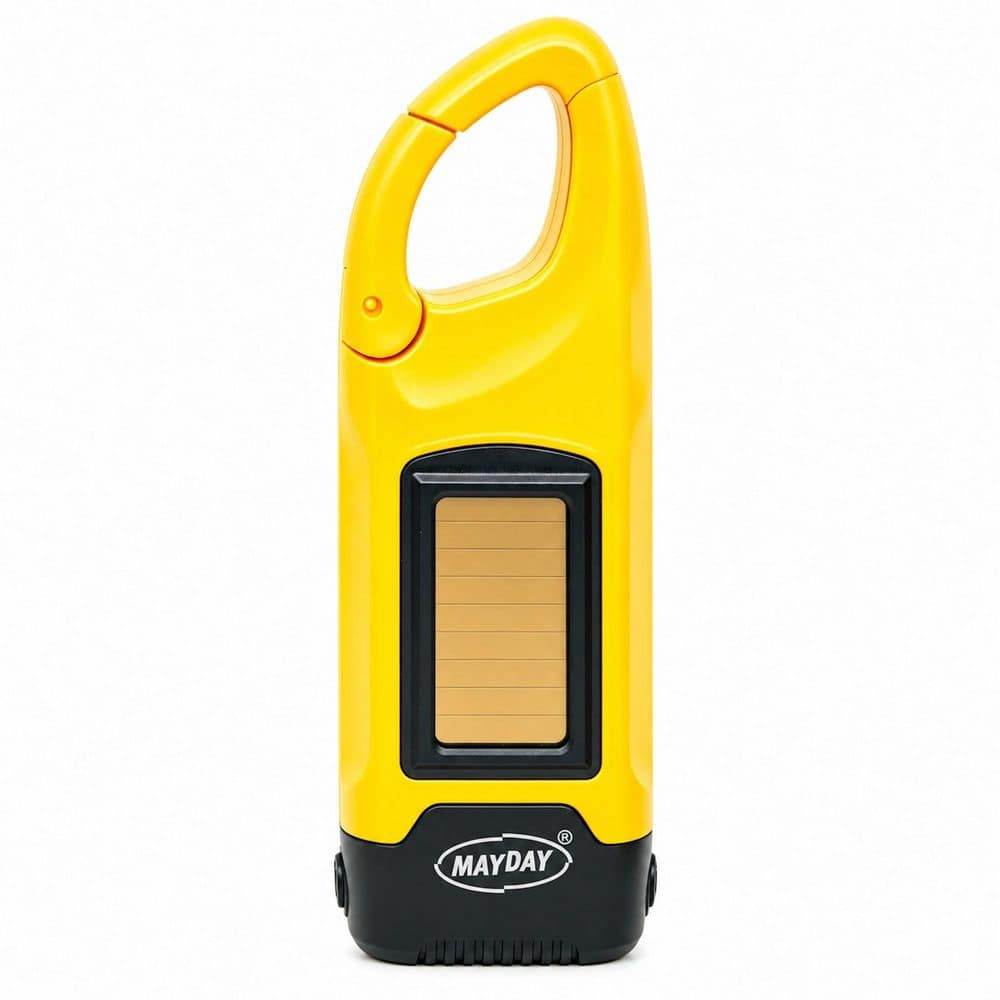 Mayday Handcrank Flashlight with Solar Panel and Clip 11016 - The