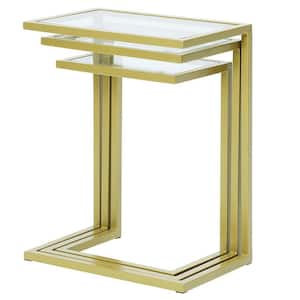 Addison Gold Glass Top Nesting Table (Set of 3)