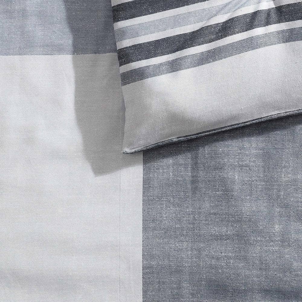 Gray Twin Microfiber Reversible Bedspread Set