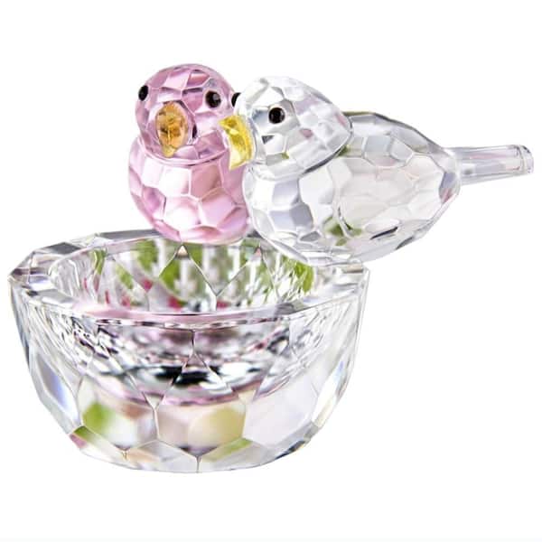 Clear 2 in. x 2 in. Crystal Bird Figurine