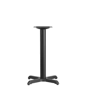 Black Beverly 22 in. x 22 in. Restaurant Table X-Base with 3 in. D Table Height Column, X-Base Cast Iron Table Base