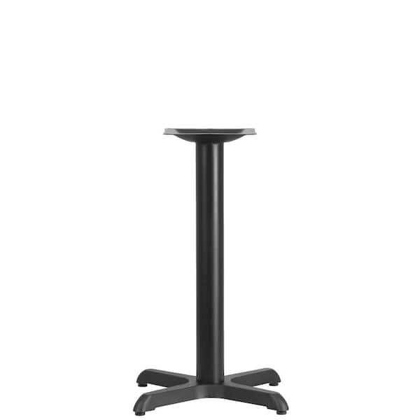 Carnegy Avenue Black Beverly 22 in. x 22 in. Restaurant Table X-Base with 3 in. D Table Height Column, X-Base Cast Iron Table Base
