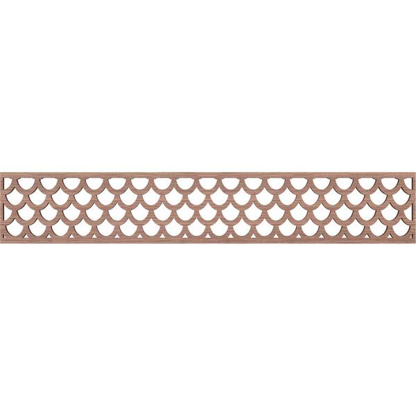 Ekena Millwork Hudson Fretwork 0.375 in. D x 46.625 in. W x 8 in. L Walnut Wood Panel Moulding