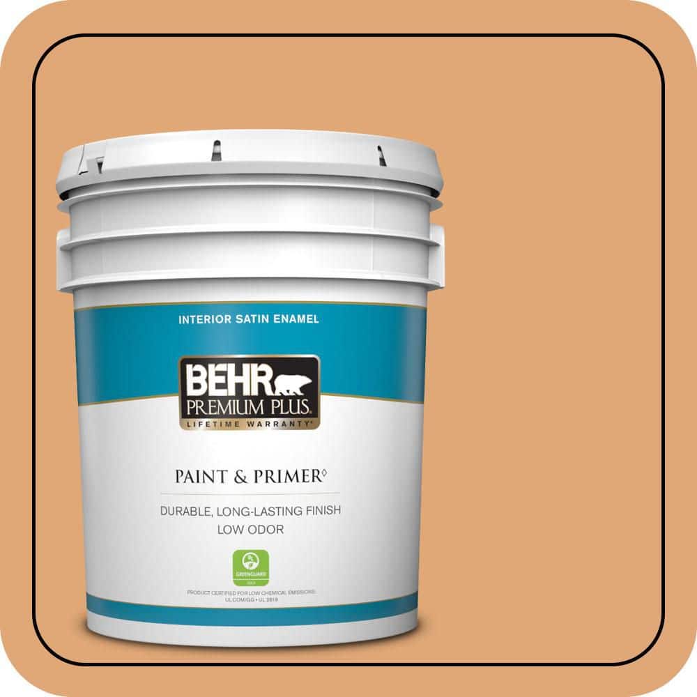 5 gal. #280D-4 Caramel Sundae Satin Enamel Low Odor Interior Paint & Primer price history on PriceWatchPro