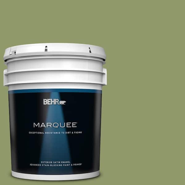 BEHR MARQUEE 5 gal. Home Decorators Collection #HDC-SP14-2 Exotic Palm Satin Enamel Exterior Paint & Primer