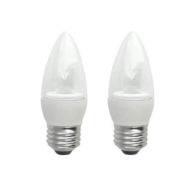 TCP 40W Equivalent Soft White (2700K) Blunt Tip Medium Base Deco LED Light Bulb (2-Pack)
