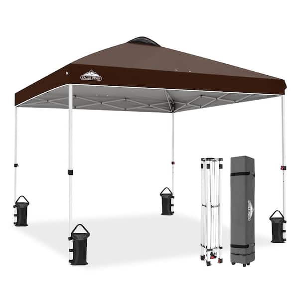 10 ft. x 10 ft. Pop Up Canopy Tent Instant Outdoor Canopy with 4-Sand Bags