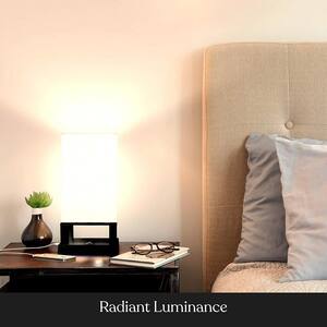 Maxwell 14 in. Black Indoor Table Lamp with USB Port
