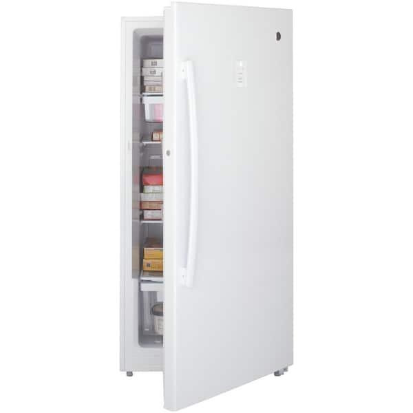 GE Garage Ready 14.2 cu. ft. Frost Free Defrost Upright Freezer in White  FUF14QRRWW - The Home Depot