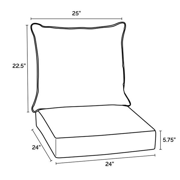 Arden Selections 24 X Clark 2 Piece Deep Seating Outdoor Lounge Chair Cushion Th1f297a D9z1 The Home Depot - Arden Selections Clark Patio Chaise Lounge Chair Cushion Arden Selections 24 X Clark 2 Piece Deep Seating Outdoor Lounge Chair Cushion Th1f297a D9z1 The Home Depot - Arden Selections Clark Patio Chaise Lounge Chair Cushion