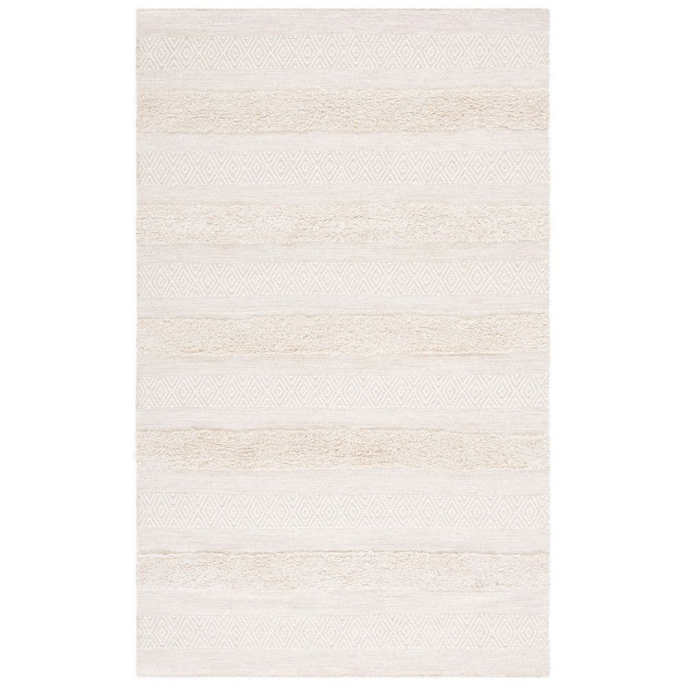 Vermont 6 ft. x 9 ft. Ivory/Beige Striped High-Low Area Rug price history on PriceWatchPro