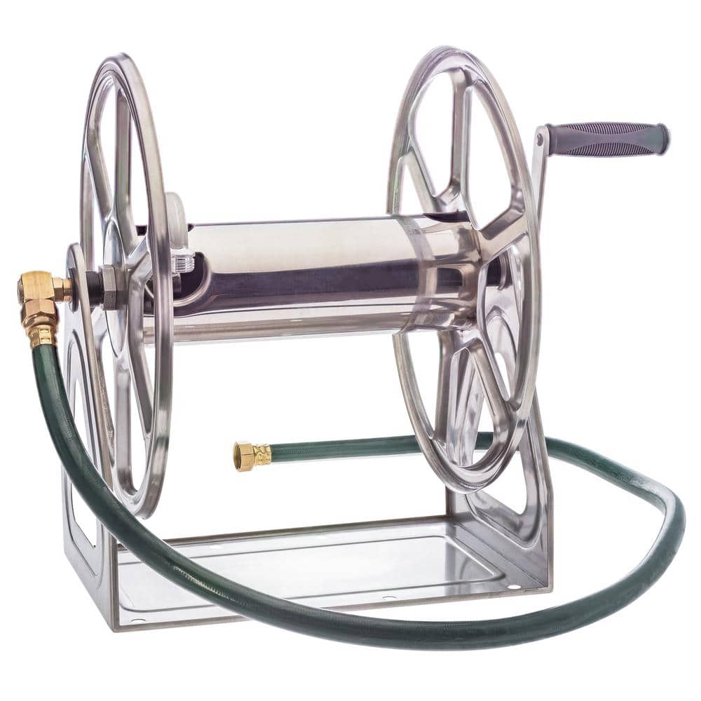 LIBERTY GARDEN Stainless Steel Hose Reel 709-S2 - The Home Depot