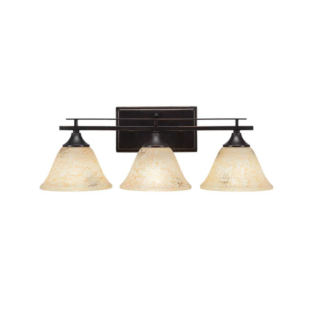 Ontario 21.5 in. 3-Light Dark Granite Vanity Light