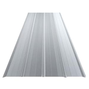 Gibraltar Building Products 8 ft. SM-Rib Galvanized Steel 29-Gauge Roof ...