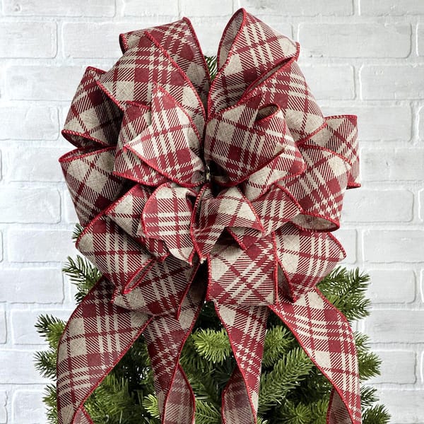 NEW TRADITIONS SIMPLIFY YOUR HOLIDAY Christmas Tree Topper Bow and
