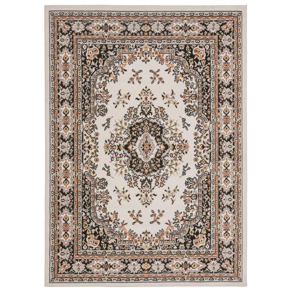 Premium Sakarya Traditional Medallion newest Area Rug, Ivory/Blue, 7'8